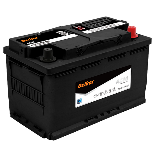 Delkor LN4 AGM Stop-Start Battery LN4580901080 DIN77H